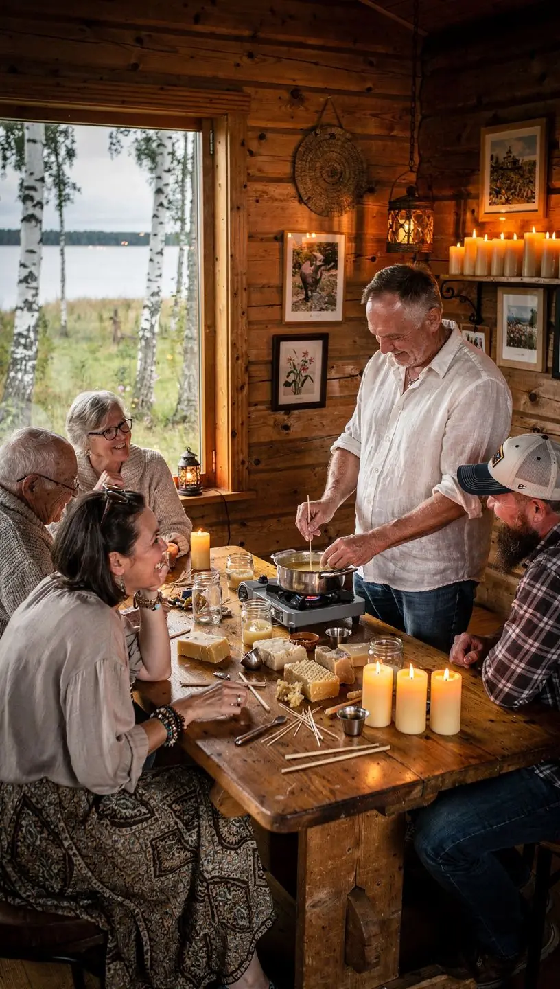 Käsitööpoe sisekujundus, kus on näha töötuba ja käsitöökitsid kaasa võtmiseks.